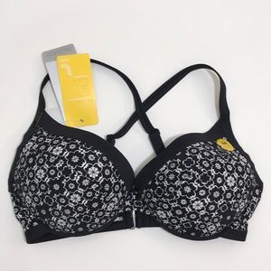 LOLE Kapiti D-cup B&W Floral Bikini Swim Top